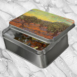 Olive Grove, Orange Sky by Vincent van Gogh Jigsaw Puzzle<br><div class="desc">Olive Grove, Orange Sky by Vincent van Gogh is a vintage fine art post impressionism landscape nature painting. A farm scene with olive trees in an orchard, a pale summer sunset sky is glowing over the trees. It is one of over a dozen landscapes of olive trees that van Gogh...</div>