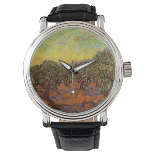 Olive Grove Orange Sky by Vincent van Gogh Watch