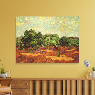 Olive Grove, Pale Blue Sky by Vincent van Gogh Canvas Print