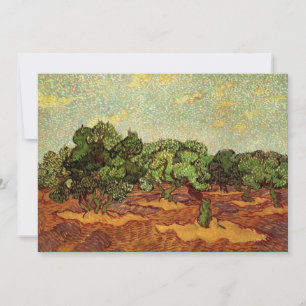 Olive Grove, Pale Blue Sky by Vincent van Gogh Invitation