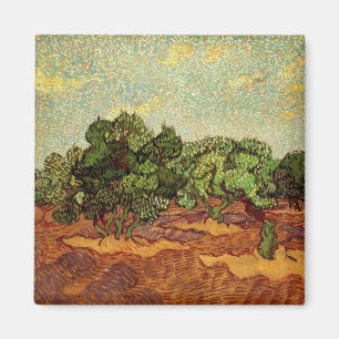 Olive Grove, Pale Blue Sky by Vincent van Gogh Magnet