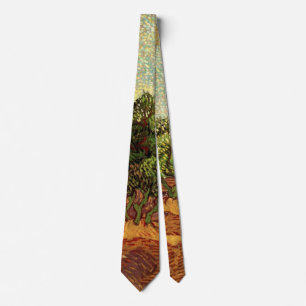 Olive Grove, Pale Blue Sky by Vincent van Gogh Tie