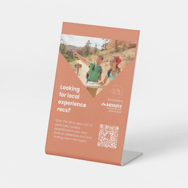 Olive grove stand pedestal sign (Front)