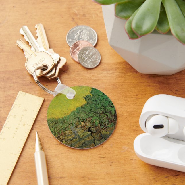 Olive Grove with Picking Figures, Vincent van Gogh Keychain (Desk)