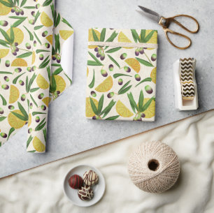 Olive grove wrapping paper