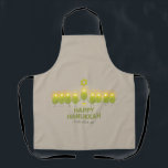 Olive Hanukkah Menorah Apron<br><div class="desc">A group of fun-loving olives get together for a photo op and form a menorah to send a Happy Hanukkah greeting.</div>