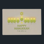 Olive Hanukkah Menorah Placemat<br><div class="desc">A group of fun-loving olives get together for a photo op and form a menorah to send a Happy Hanukkah greeting.</div>