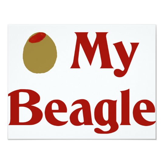 Olive (I Love) My Beagle Card