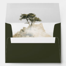 Olive Ivory Cypress Coast Wedding Return Address 