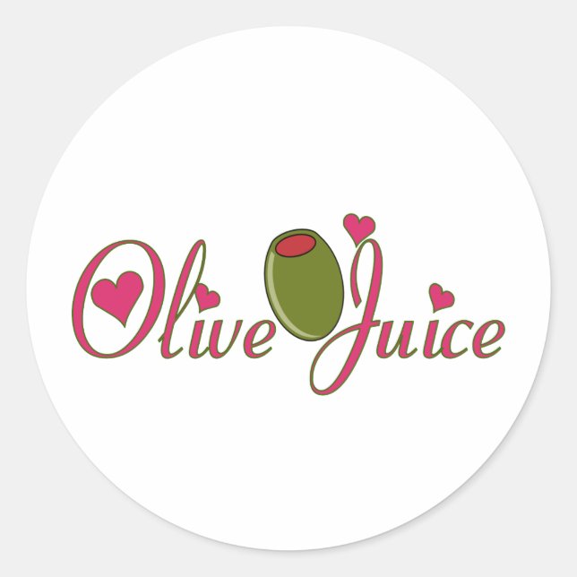 Olive Juice Classic Round Sticker (Front)