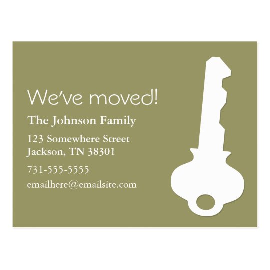 Olive Key Design Moving Post Cards
