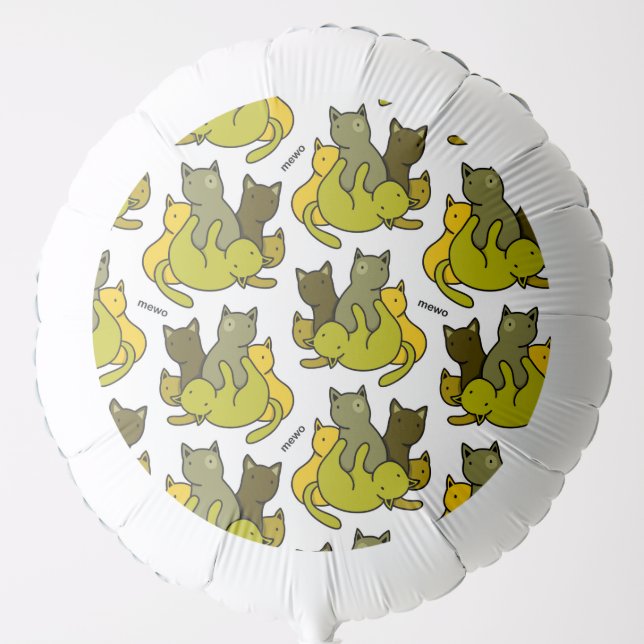 Olive kittens balloon (Front)