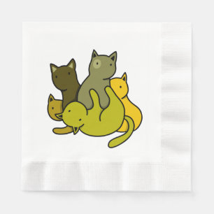 Olive kittens napkins