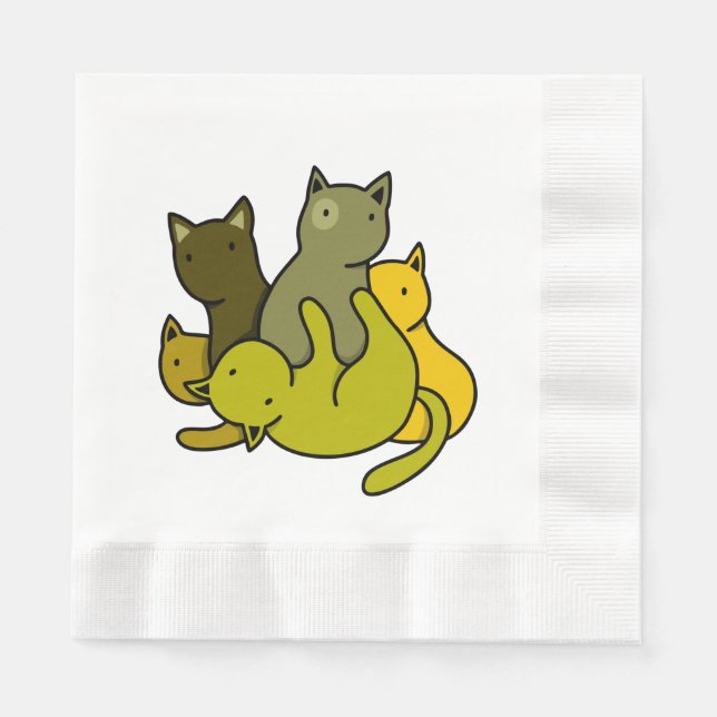 Olive kittens napkins (Front)