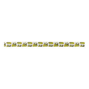 Olive kittens satin ribbon