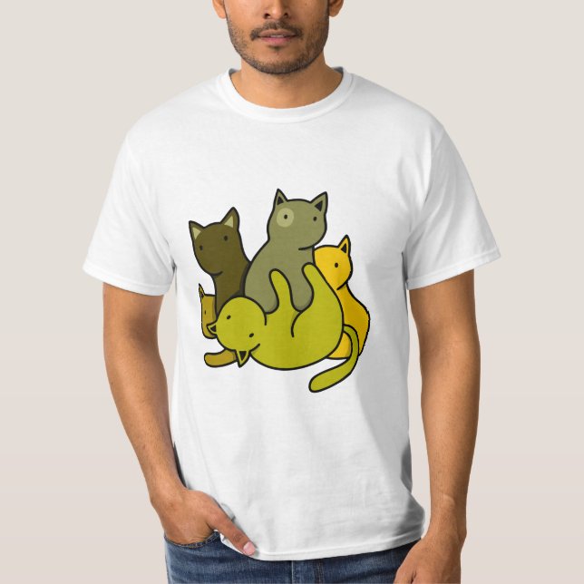 Olive kittens T-Shirt (Front)
