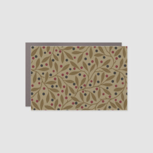 Olive Leaf Berry Earthy Willow Branch Car Magnet