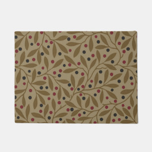 Olive Leaf Berry Earthy Willow Branch Doormat