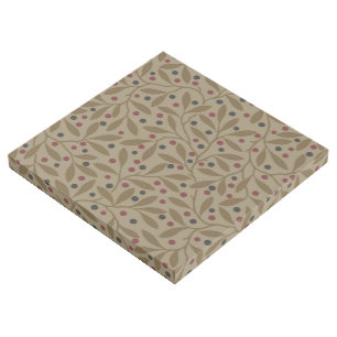 Olive Leaf Berry Earthy Willow Branch Gallery Wrap