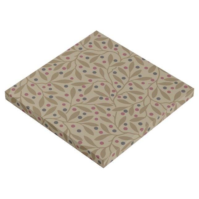 Olive Leaf Berry Earthy Willow Branch Gallery Wrap (3/4)