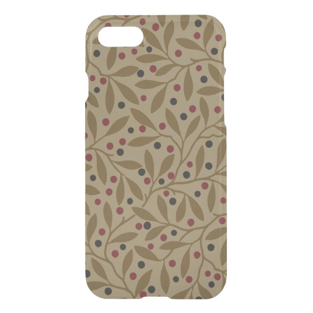 Olive Leaf Berry Earthy Willow Branch Uncommon iPhone Case (Back)