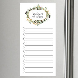 Olive Leaf Branches To Do List Magnetic Notepad