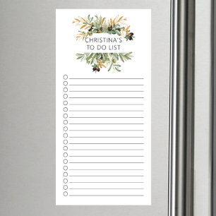 Olive Leaf Branches To Do List Magnetic Notepad