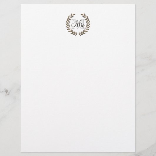 Olive Leaf Letter Head (Front)