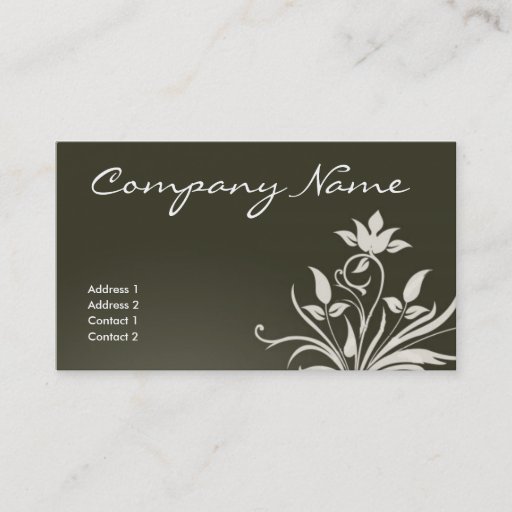 Customizable Olive Leaves Business Card