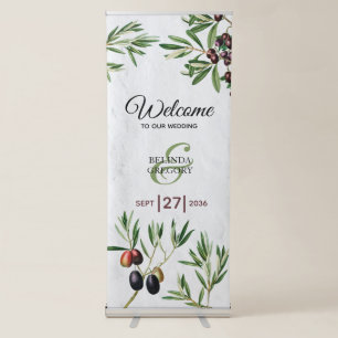 Olive Leaves Greek Island Wedding Welcome Sign