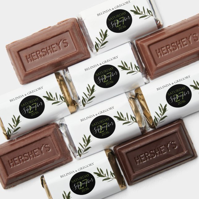 Olive Leaves Greenery Wedding Hershey's Miniatures (Assorted)