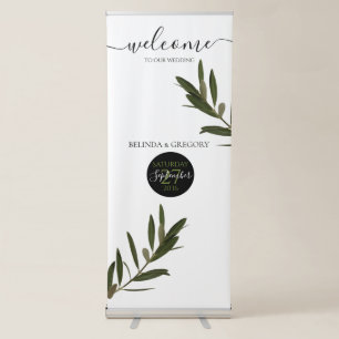 Olive Leaves Greenery Wedding Welcome Sign