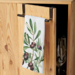 Olive Leaves Mediterranean Greek Island  Kitchen Towel<br><div class="desc">A beautiful design with rustic olive leaves and olives on a Mediterranean style Greek Island white wash wall. An elegant Greek Island,  Italian and Mediterranean vintage style design. Ideal birthday gift,  nursery decor,  kids room art,  home decor,  Christmas present or gift for any other special occasion.</div>