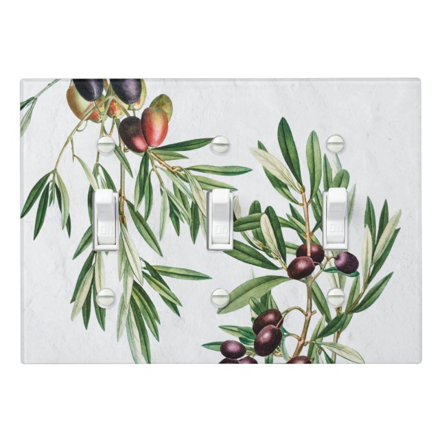 Olive Leaves Mediterranean Greek Island  Light Switch Cover (In Situ)