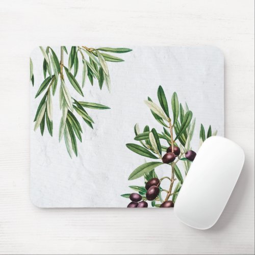 Olive Leaves Mediterranean Greek Island  Mouse Pad