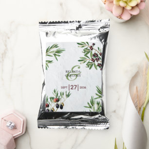 Olive Leaves Mediterranean Greek Island Wedding Coffee Drink Mix