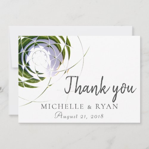 Olive Leaves Modern Thank you Wording Card - Modern wedding thank you card with a thank you note - thank you for being with us on our wedding day and making it so special. We appreciate all the wonderful gifts and kind wishes. 
A personalizable and elegant wedding thank you card with an abstract olive leaves in green colour on a white background. Great for a modern wedding.
All text style, colours, sizes can be modified to fit your needs. For further customizing the card click the "customize it" button.