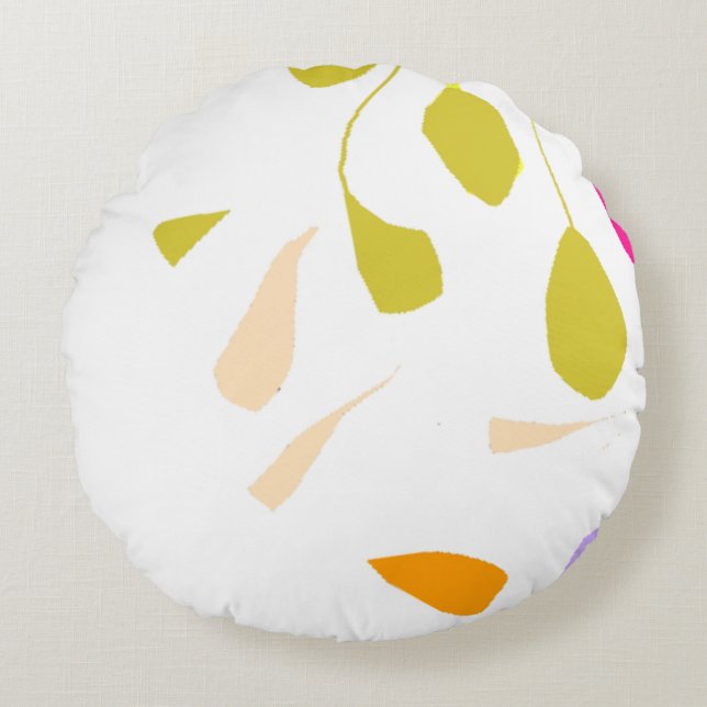 Olive leaves round Pillow (Front)