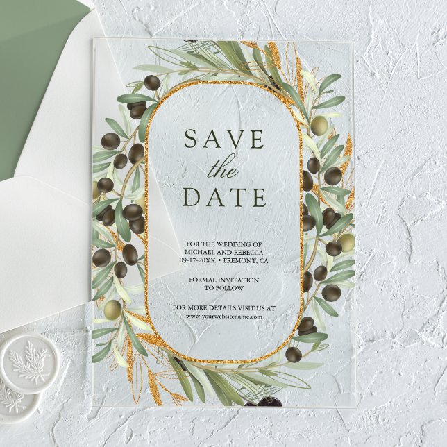 Olive Leaves Wedding Save the Date (Creator Uploaded)
