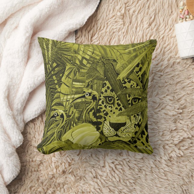 Olive Leopard Bush Cushion (Blanket)