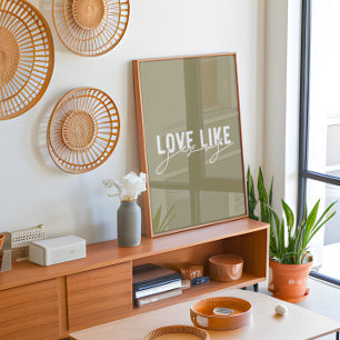 Olive Love like Jesus Christian Poster