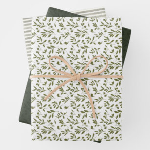 Olive 'Martini' Green  Wrapping Paper Sheets