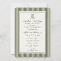 Olive Martini Tini Little One Striped Baby Shower