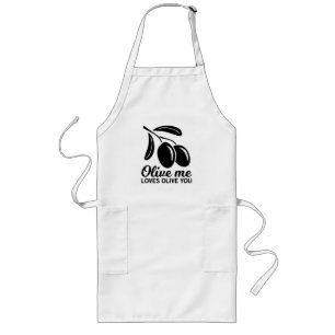 Olive Me Loves Olive You Funny Chef Gift Long Apron
