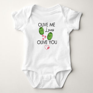 Olive me Loves Olive you Olive me Loves all of You Baby Bodysuit