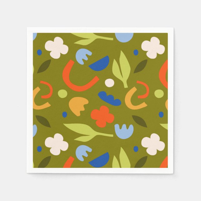 Olive Meadow Napkins (Front)