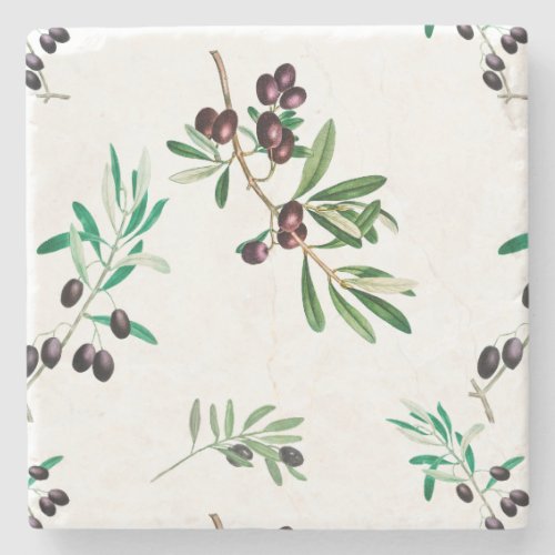 Olivemediterranean olives  tile stone coaster