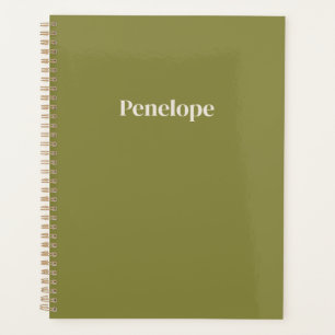 Olive Minimalist Personalized Planner