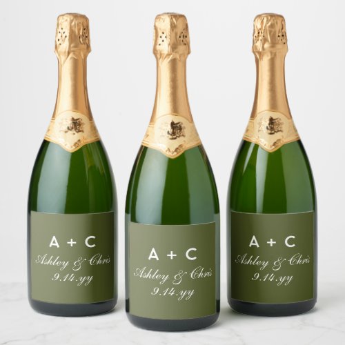 Olive Modern Personalized Champagne Wedding Dinner