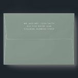 Olive Modern Return Address on Back Flap Envelope<br><div class="desc">This minimal wedding invitation envelope is perfect for an elegant wedding. The design features classic minimalist style. Personalize the envelope flap with your return address. These envelopes can also be used for a bridal shower,  rehearsal dinner,  or any special event.</div>